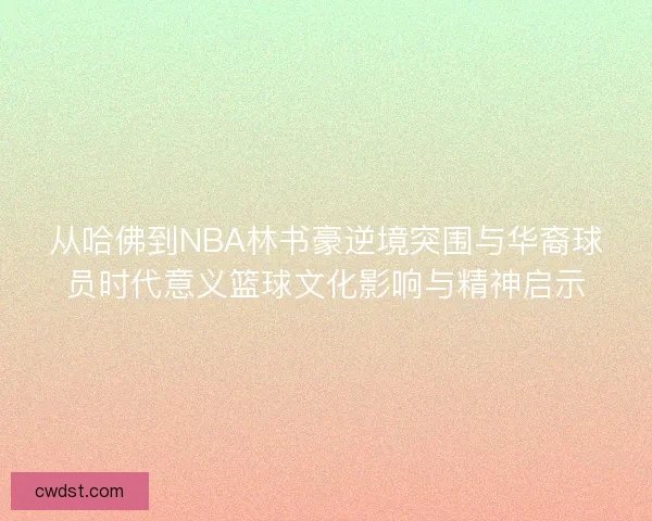 从哈佛到NBA林书豪逆境突围与华裔球员时代意义篮球文化影响与精神启示